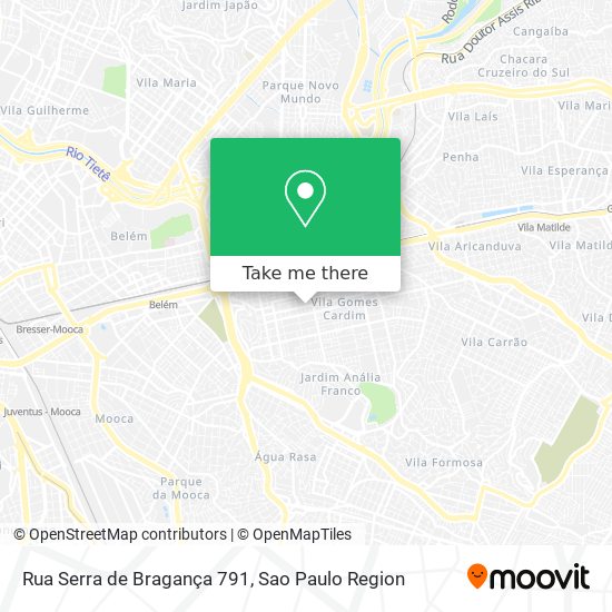 Rua Serra de Bragança 791 map