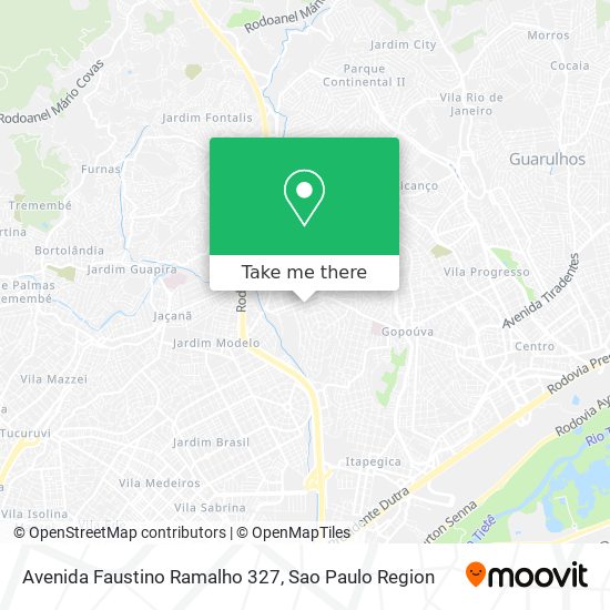 Mapa Avenida Faustino Ramalho 327