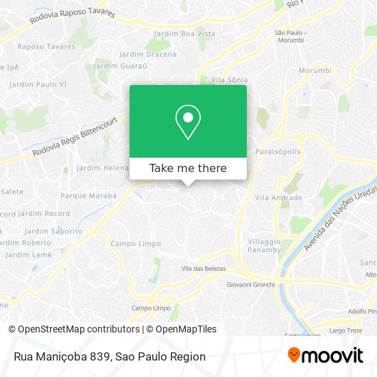 Rua Maniçoba 839 map