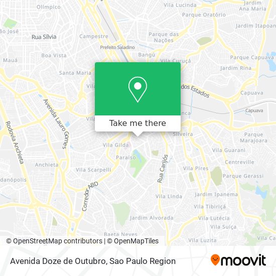 Mapa Avenida Doze de Outubro