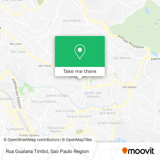 Rua Guaiana Timbó map