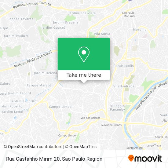 Rua Castanho Mirim 20 map