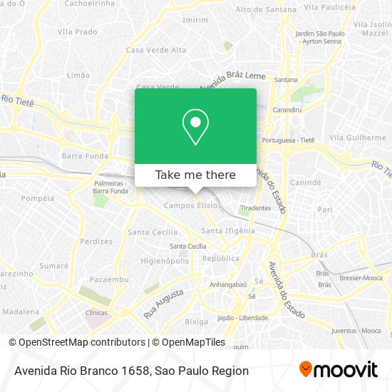 Mapa Avenida Rio Branco 1658