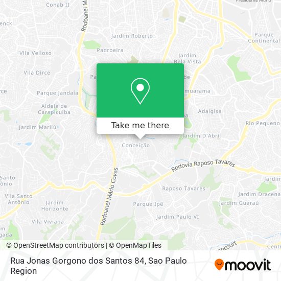 Rua Jonas Gorgono dos Santos 84 map