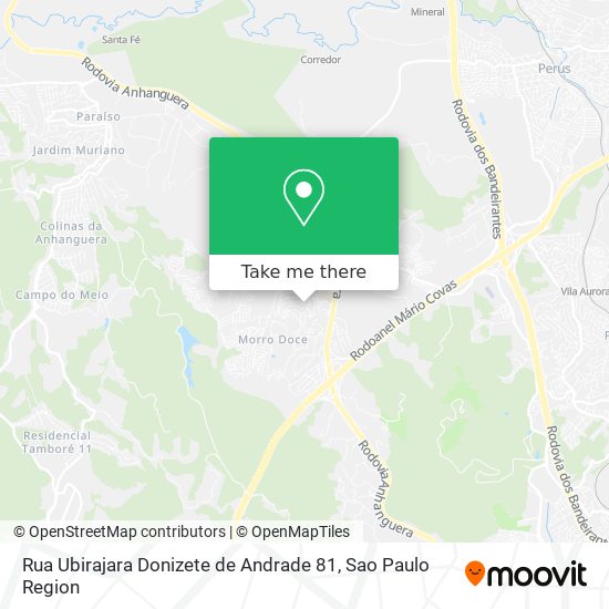 Mapa Rua Ubirajara Donizete de Andrade 81