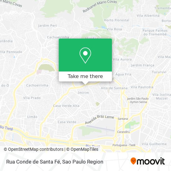 Mapa Rua Conde de Santa Fé