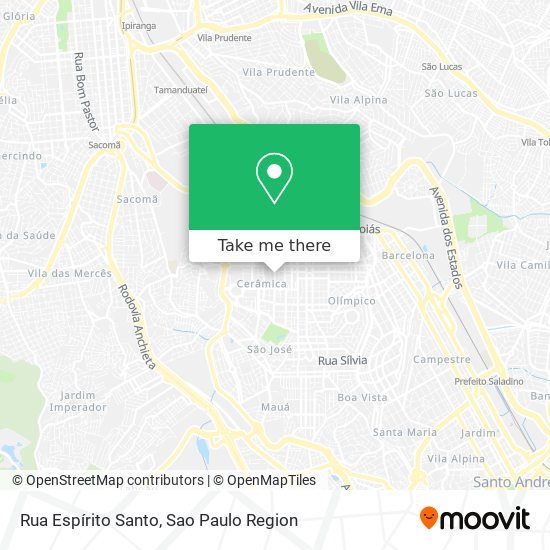 Rua Espírito Santo map