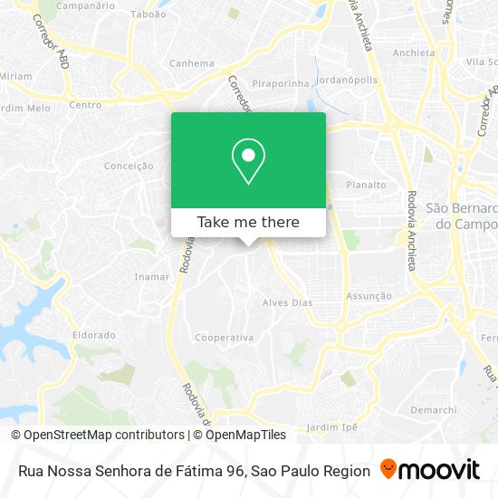 Mapa Rua Nossa Senhora de Fátima 96