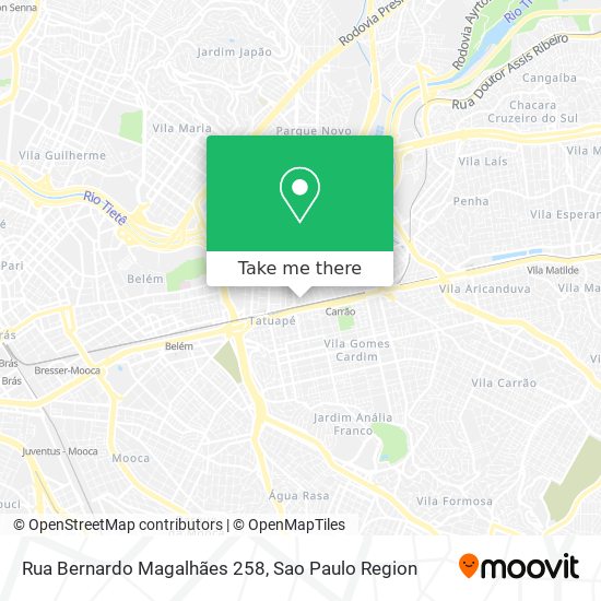 Mapa Rua Bernardo Magalhães 258