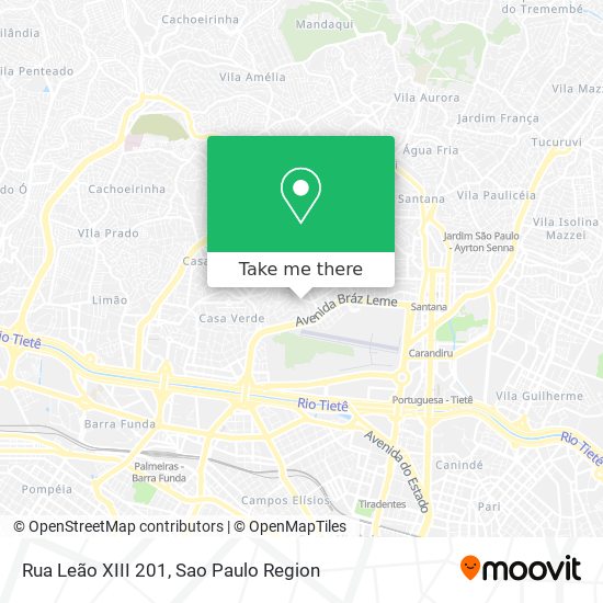 Mapa Rua Leão XIII 201