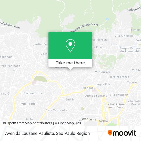 Mapa Avenida Lauzane Paulista