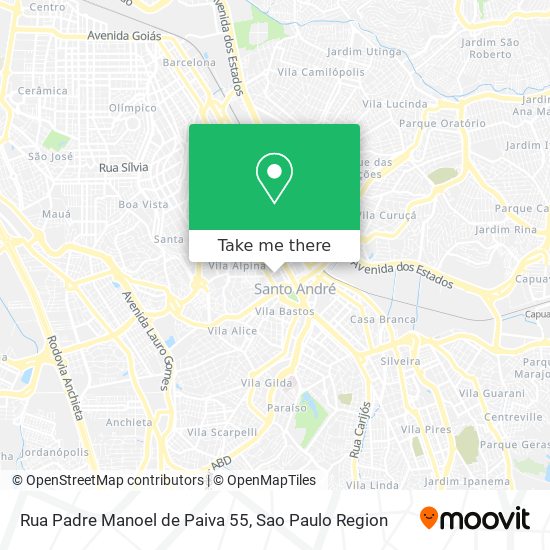 Mapa Rua Padre Manoel de Paiva 55