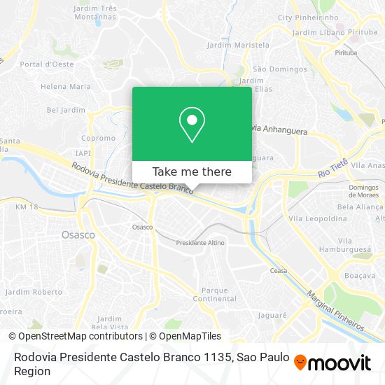 Rodovia Presidente Castelo Branco 1135 map