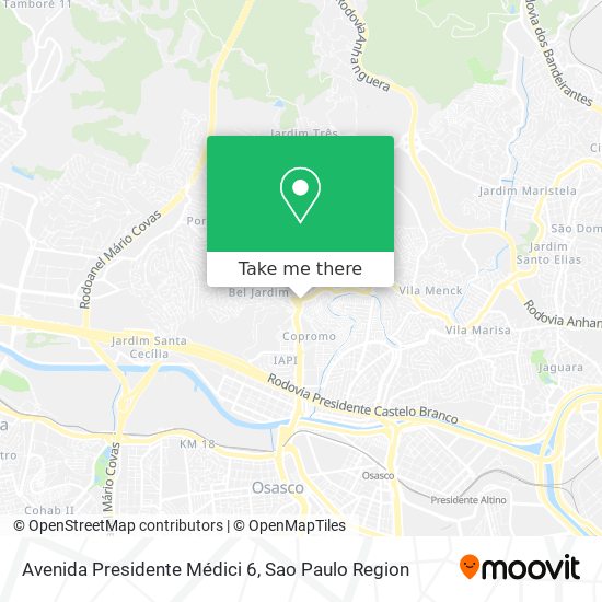 Mapa Avenida Presidente Médici 6