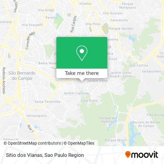 Sítio dos Vianas map