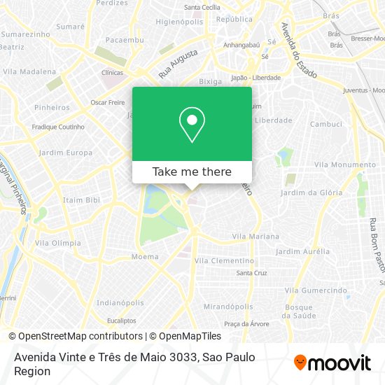 Mapa Avenida Vinte e Três de Maio 3033