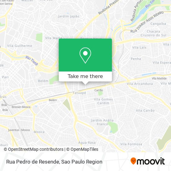 Mapa Rua Pedro de Resende