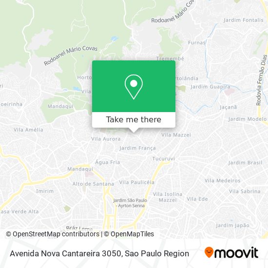 Avenida Nova Cantareira 3050 map