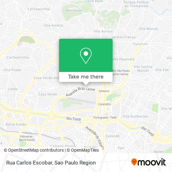Mapa Rua Carlos Escobar