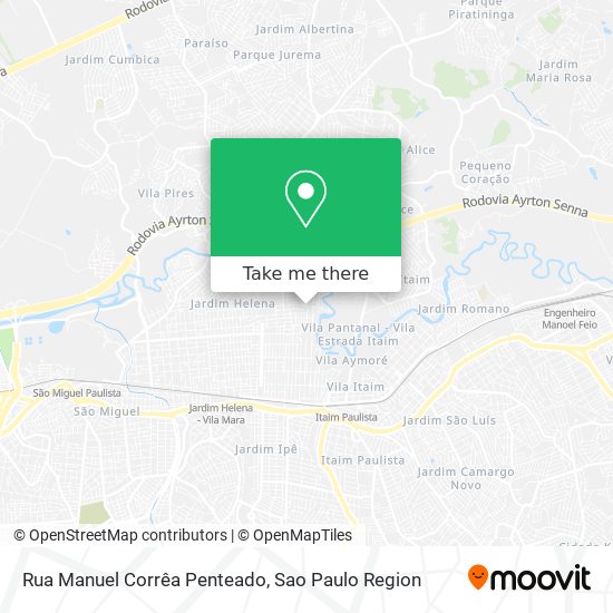 Mapa Rua Manuel Corrêa Penteado
