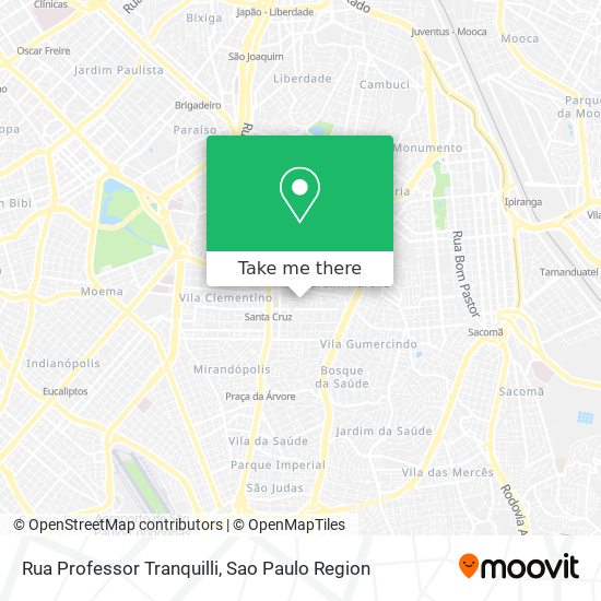 Mapa Rua Professor Tranquilli