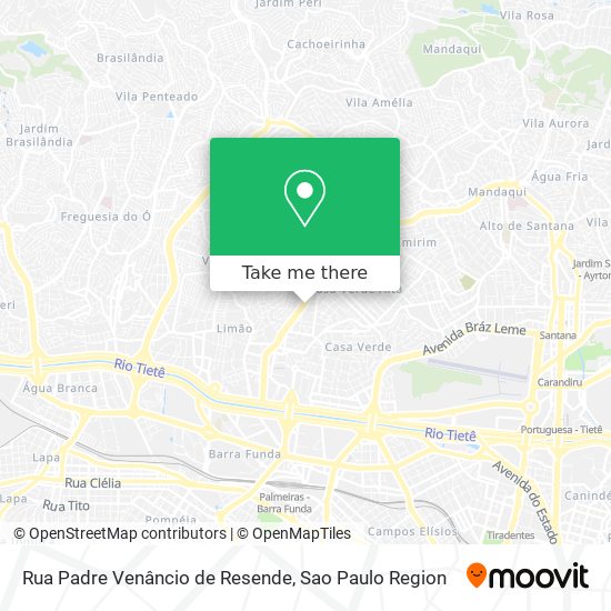 Mapa Rua Padre Venâncio de Resende