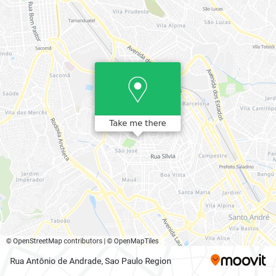 Rua Antônio de Andrade map