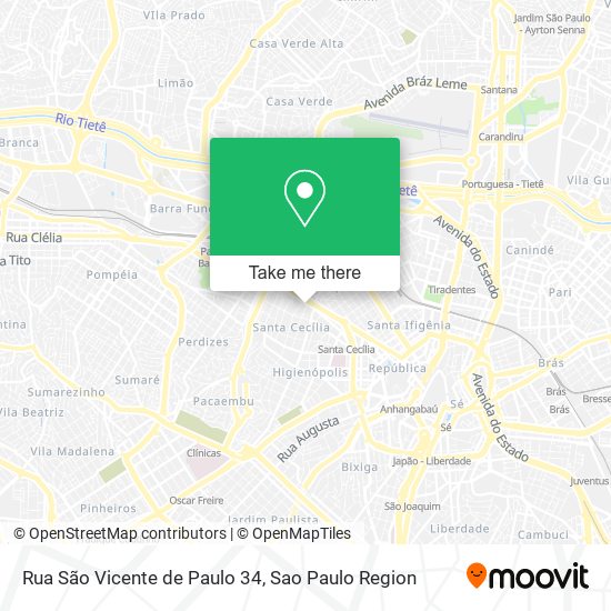 Mapa Rua São Vicente de Paulo 34