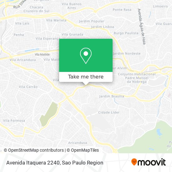 Mapa Avenida Itaquera 2240