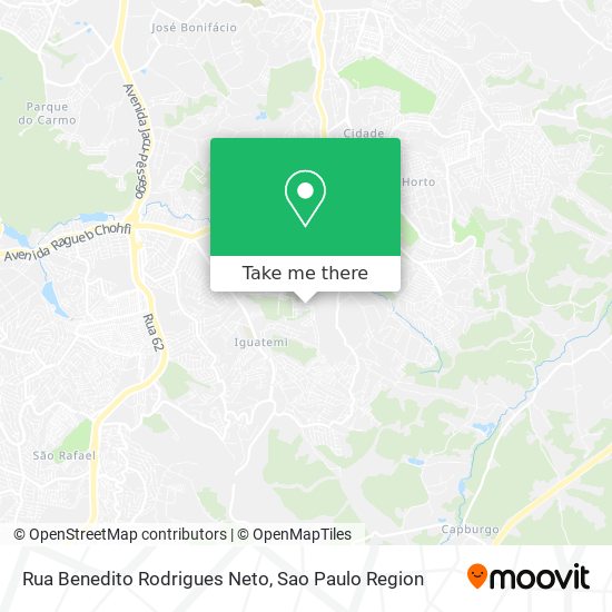 Mapa Rua Benedito Rodrigues Neto