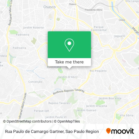 Mapa Rua Paulo de Camargo Gartner