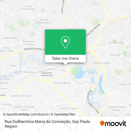 Mapa Rua Guilhermina Maria da Conceição