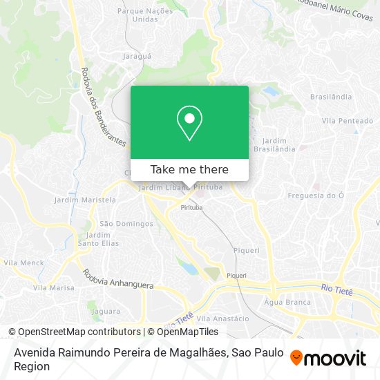 Avenida Raimundo Pereira de Magalhães map