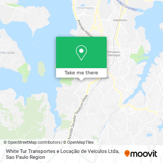 Mapa White Tur Transportes e Locação de Veículos Ltda