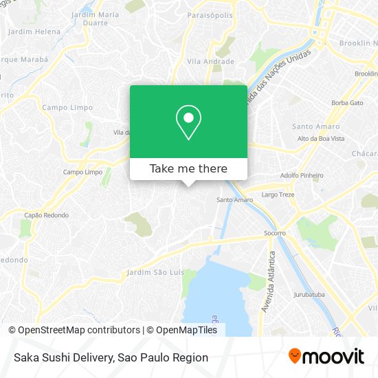 Saka Sushi Delivery map
