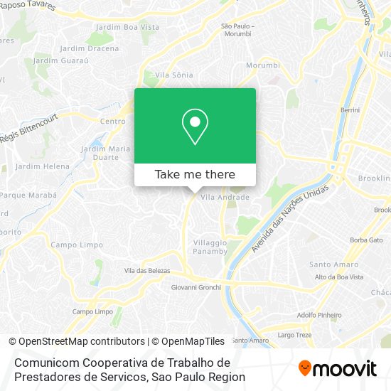 Mapa Comunicom Cooperativa de Trabalho de Prestadores de Servicos