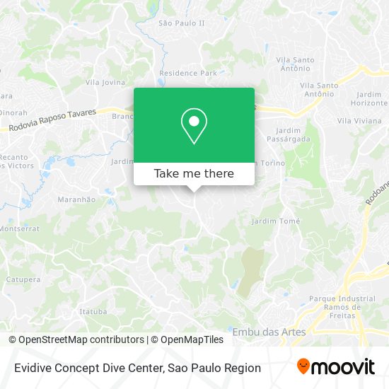 Evidive Concept Dive Center map