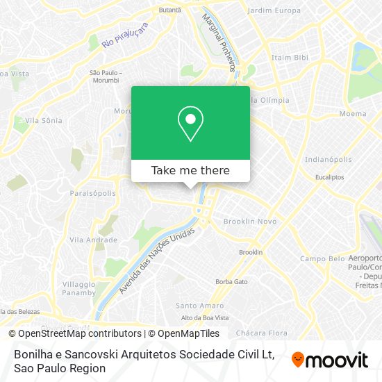 Mapa Bonilha e Sancovski Arquitetos Sociedade Civil Lt