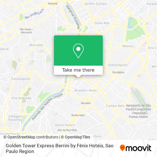 Golden Tower Express Berrini by Fênix Hotéis map