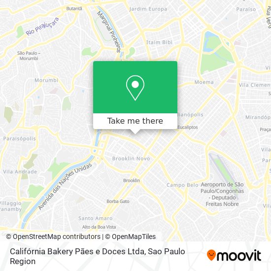 Califórnia Bakery Pães e Doces Ltda map
