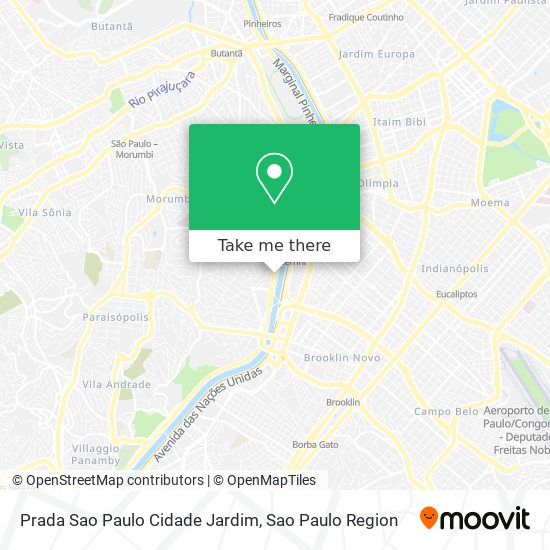 Prada Sao Paulo Cidade Jardim map