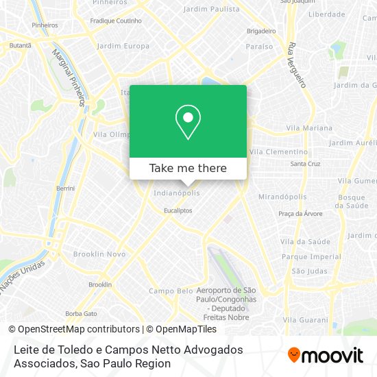 Mapa Leite de Toledo e Campos Netto Advogados Associados