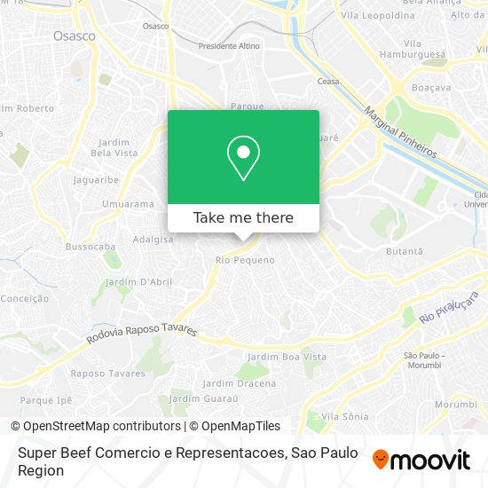 Super Beef Comercio e Representacoes map