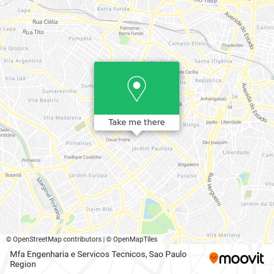 Mapa Mfa Engenharia e Servicos Tecnicos