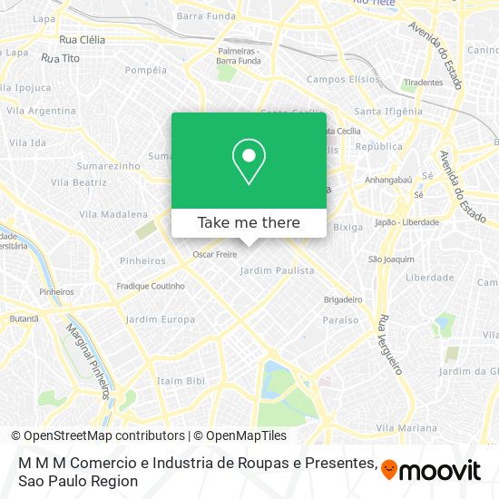 M M M Comercio e Industria de Roupas e Presentes map