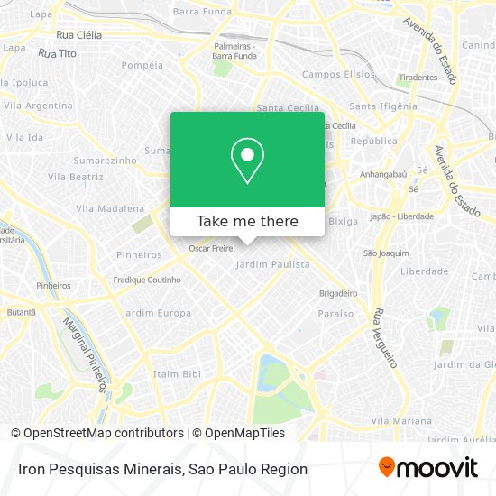 Iron Pesquisas Minerais map