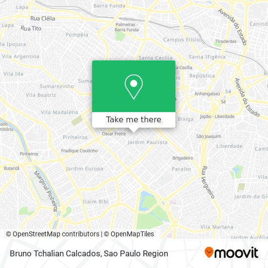 Mapa Bruno Tchalian Calcados