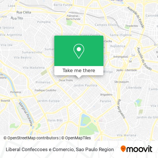 Liberal Confeccoes e Comercio map