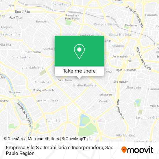 Mapa Empresa Rilo S a Imobiliaria e Incorporadora