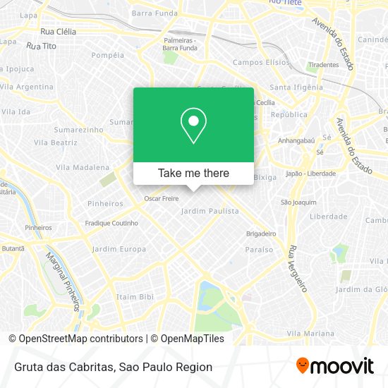 Gruta das Cabritas map